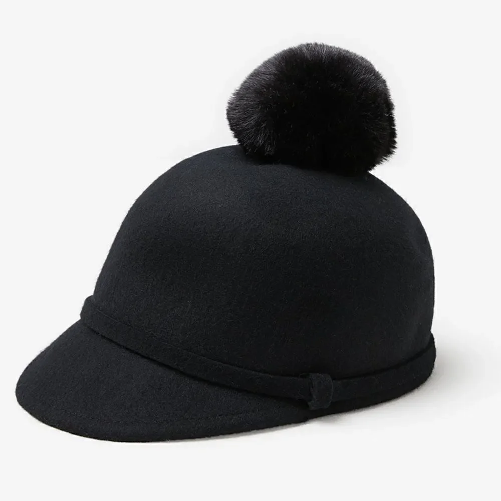 🎉Last deal🎉Felt cap with pompom